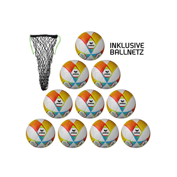 Erima Hybrid Lite 350g Gr. 4 - 10er Ballpaket incl. Netz